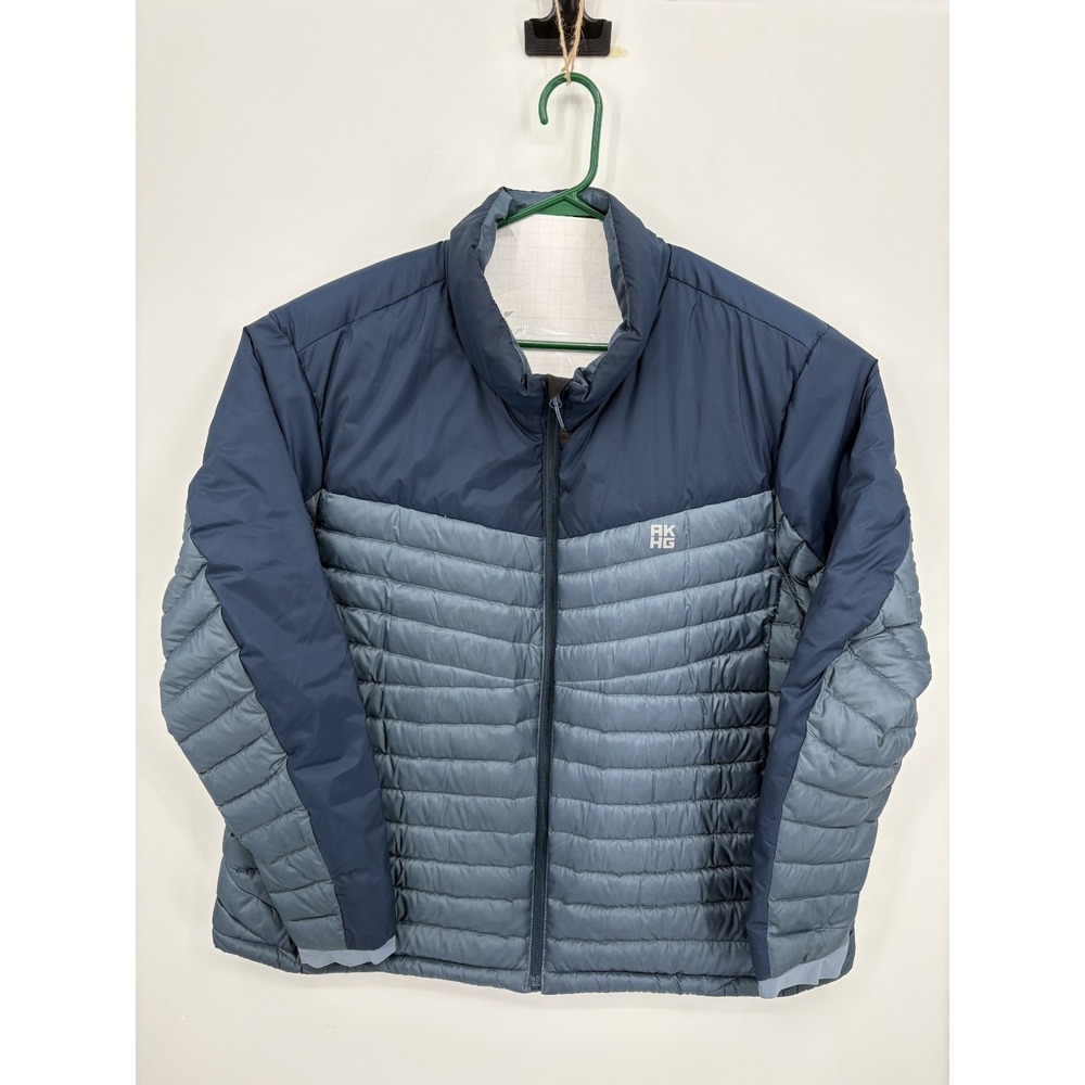 Duluth Trading AKHG Men's Down Blue Puffer Winter Jacket, Alaskan Hardgear, 2XL